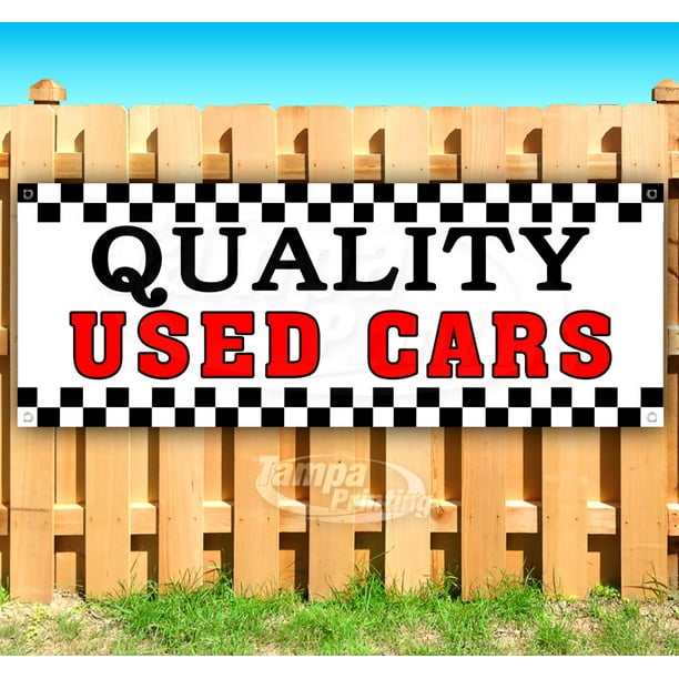 Store PRE-Owned Vehicles Extra Large 13 oz Heavy Duty Vinyl Banner Sign with Metal Grommets New Advertising Many Sizes Available Flag, 